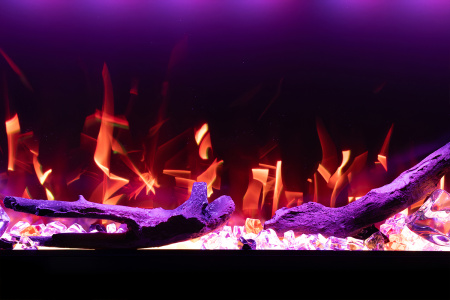 Линейный биокамин Mercury 74 LED RF