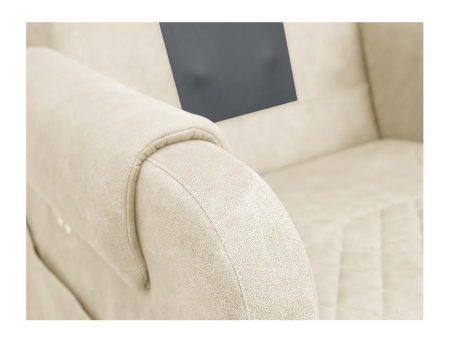 Массажное кресло реклайнер с подъемом FUJIMO LOUNGE UP F7003 ULFL Айвори (Orlando 1)