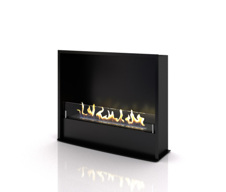 Биокамин в портале Firezo Bern Сланец крупный бежевый Алебастр темная патина